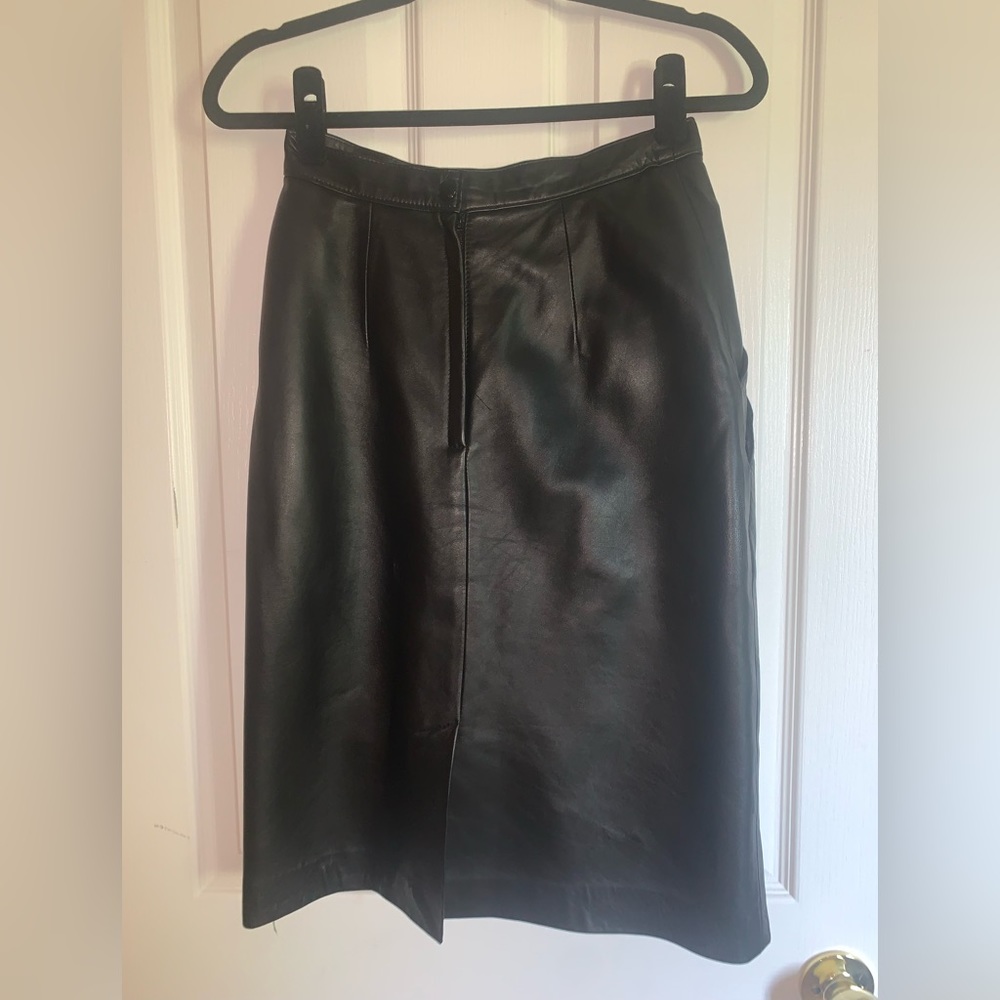 🔴🔵💖Real Vintage Leather Skirt